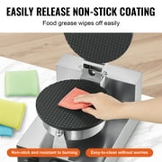 KFFKFF Electric Waffle Cone Maker, 1230W Commercial Ice Cream Cone Machine, Durable Non-Stick Stainless Steel, Adjustable Temp & Timer, with Handle, Ideal for Cafes, Bakeries, Home Use