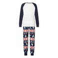 thumbnail image 5 of DuAnyozu Christmas Family Pajamas Set Reindeer Pattern Tops And Pants, 5 of 9