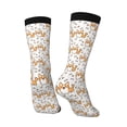 thumbnail image 3 of Goofa Corgi with Hearts Printed Men's Crew Socks, Soft Durable Breathable Moisture-Wicking with Odor Control Cotton socks, 3 of 9