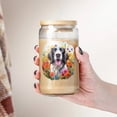 thumbnail image 4 of Welcome Spring Summer English Setter Portrait Flower Blue Sky 16oz Glass Cup Mug Dog Lover Glass Can with Bamboo Lid and Straw - 12001, 4 of 5