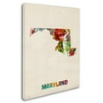 thumbnail image 3 of Trademark Fine Art "Maryland Map" Canvas Wall Art by Michael Tompsett, 3 of 4