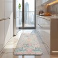 thumbnail image 4 of Pink Floral Pattern Kitchen Rug Mat,Kitchen Runner Rugs Non Skid Washable,Decorative Kitchen Floor Mats for Kitchen,Sink,Laundry,17"x47.2", 4 of 7