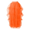 thumbnail image 6 of QHFBli Women Maxi Tulle Skirts Floor Length Layered A Line Elastic High Waist Split Long Tutu Puffy Mesh Tiered Skirt, 6 of 6