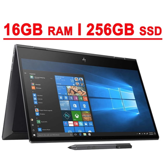 HP Envy X360 Premium 2 in 1 15 Laptop 15.6" FHD IPS Touchscreen AMD Octa-Core Ryzen 7 4700U 16GB DDR4 256GB SSD AMD Radeon Graphics Backlit Keyboard Fingerprint USB-C HDMI WIFI6 B&O Win10