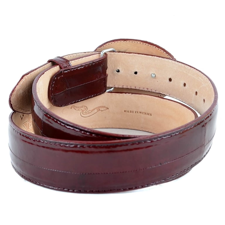 Original Burgundy Eel Skin Western Style Belt - Walmart.com display picture 1