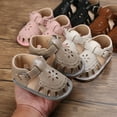 thumbnail image 5 of Ketyyh-chn99 Kids Sandals Infant Toddler Kids Baby Girls Shoes Floral PU Leather Shoes With Rubber Sole Anti-Slip Gray,4, 5 of 5
