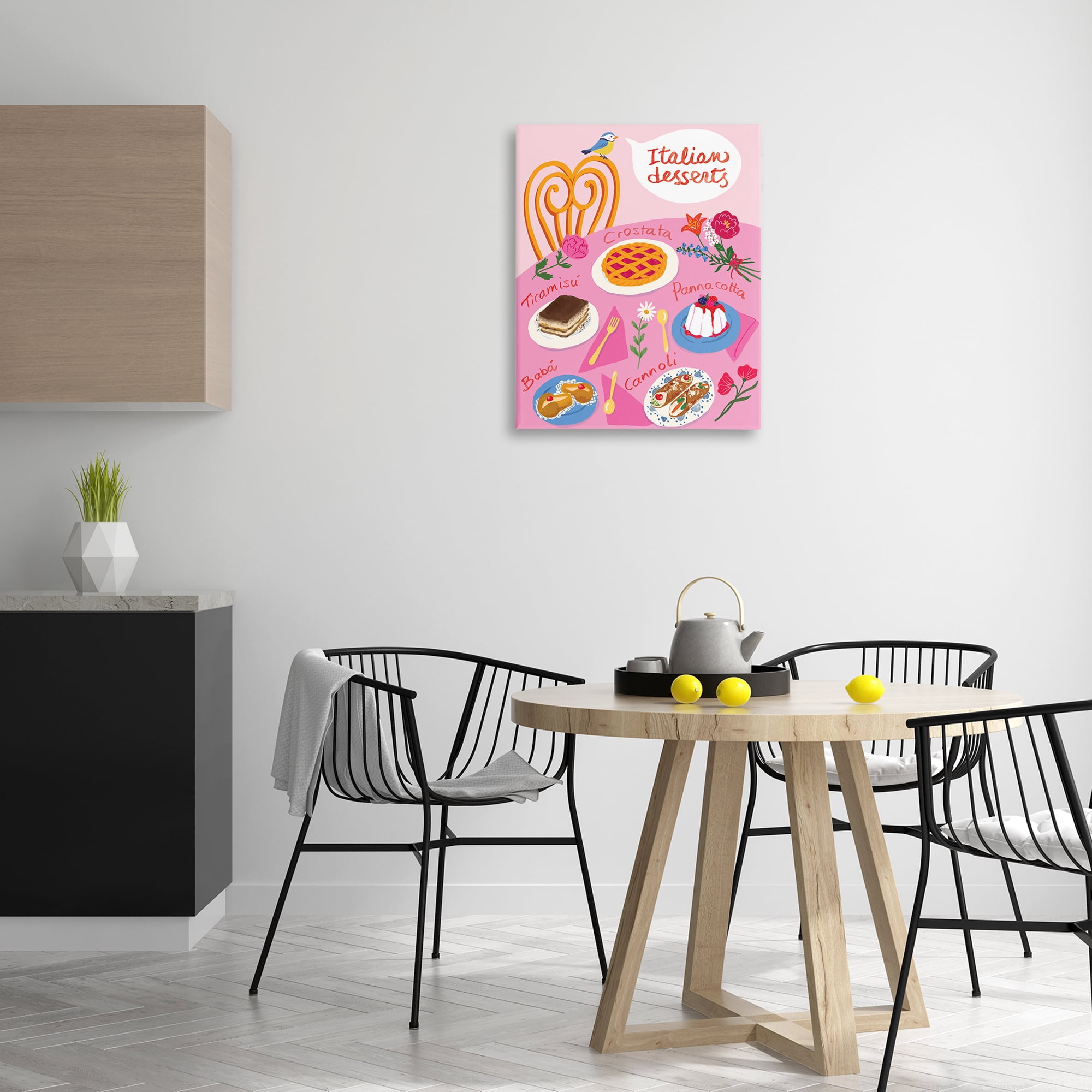 Stupell Industries Italian Desserts Table Food & Beverage Painting Wrapped Canvas Art Print Wall Art, 24 x 30