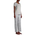 thumbnail image 6 of Hanes Women’s Short Sleeve T-Shirt and Capri Pants Set, 2-Piece, 6 of 6
