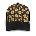thumbnail image 3 of Naloa Royal Blue Plaid Sunflower Adult adjustable Print Baseball Hat, Patchwork curved brim baseball capfor Men and Women, One Size, 3 of 5