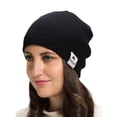 thumbnail image 2 of SnugZero Cotton Beanie Hats For Men & Women For All Season , Black, 2 of 3