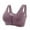01-Purple, variant on DJskiyers Older Women Front Closure Bras Soft Cotton Bralette Padded Everyday Bra Wide Back Sleep Bra