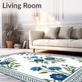 thumbnail image 2 of ODIKA 3x5 Machine Washable Non-Slip Area Rug, Chinoiserie Garden Pathway with Peony Blossom Accents Ultra Soft Rug, None, 567911, 2 of 7