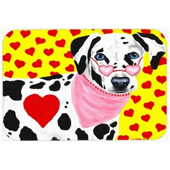 Hearts & Dalmatian Mouse Pad, Hot Pad or Trivet