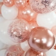 thumbnail image 3 of Balloon Arch Garland Kit | 145 Balloon Kit | Rose Gold Chrome Balloons, Blush Pink, White | Crushed Confetti Balloons | Boho Baby & Wedding Showers, 3 of 4