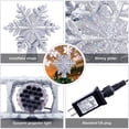 thumbnail image 3 of Winter Saving Christmas Tree Topper   Snowflake Christmas Tree Topper Lighted with 3D Magic Rotating LED Hollow Glitter Projector  Tree Toppers for home Christmas Decoration (Silver), 3 of 7
