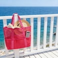 thumbnail image 4 of Mesh Tote Bag With Handles, Large Capacity Toy Storage With Breathable Mesh, for Beach and Pool Days, Hot Pink, 4 of 6