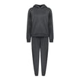 thumbnail image 4 of Timegard Sweatsuits for Women 2 Piece Outfits Hooded Solid Color Long Sleeve Pullover Tops Sweatpants with Pockets Set, 4 of 6