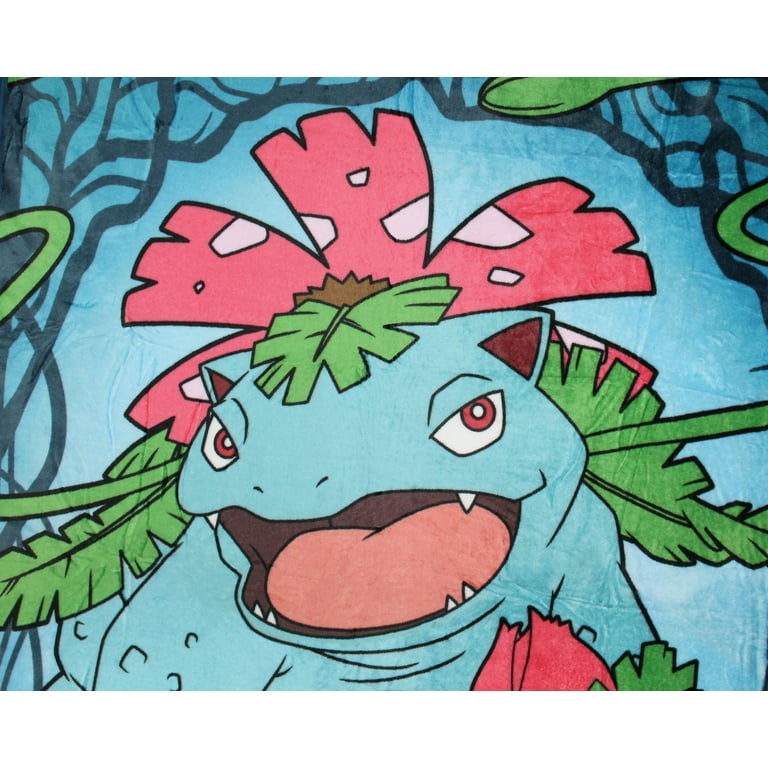 Pokemon Bulbasaur Evolutions Ivysaur Venusaur Throw Blanket - 46" x 60" Cozy Soft Fleece Throw Blanket for Bed Couch