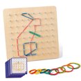 thumbnail image 1 of Geoboard de madera BANYUO 8x8 Pin juguete educativo, 1 of 5