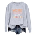 thumbnail image 1 of WEAIXIMIUNG Oversized Sweatshirt Dress Ladies Fashion Leisure Pure Color Loose Long Sleeved Printed Letters Round Collar, 1 of 4