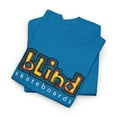 thumbnail image 3 of blind skateboards Vintage Logo v2 Yellow Rocco Retro Classic Skate TShirt Print - Sapphire / L, 3 of 5