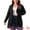 Black, variant on DARING DIVA Women's Plus Sequin Long Sleeve Open Front Outerwear Coat 1X Dark Green