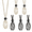 6 pcs Black+Beige, variant on 12 PCS Crystal Necklace Cord Empty Stone Holder 1.57“ Replacement Necklace Rope Hand-Woven Necklace Cord with Adjustable for Stone Necklace DIY Bracelet (Black + Beige)