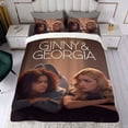 thumbnail image 4 of Ginny y Georgia Conjunto de sábanas temático, trío de piezas, cómodo y amigable con la piel, diseño único, regalo de decoración para el hogar para familiares, amigos y fans,140cm *210cm, 4 of 6