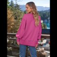 thumbnail image 4 of Sudaderas de Gran Tamaño para Mujer, Sudaderas con Capucha, Camisetas de Cuello Redondo, Conjuntos de Otoño, Ropa de Invierno Y2K para Adolescentes Rosa Roja M, 4 of 7