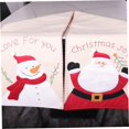 thumbnail image 4 of Camino de mesa navideño, mantel bordado de Papá Noel y muñeco de nieve, 4 of 5