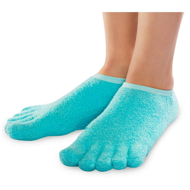 NatraCure 5Toe Gel Moisturizing Socks (Helps Dry Feet, Cracked Heels