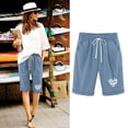 thumbnail image 2 of Birdeem Shorts pour Femmes Femmes Taille Élastique Shorts à Cordon Imprimés Amour, 2 of 12