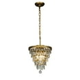 thumbnail image 2 of 3-Lights Glass Tear Drops Chandelier Painted Brass Pendant Ceiling Lighting, 2 of 9