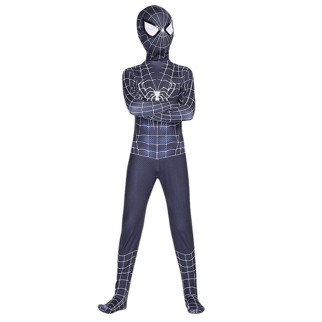 Ropa de Cosplay de Spiderman para adultos y niños, traje de batalla de película, No Way Home, negro, dorado, Web Shooter, medias elásticas, nueva Fivean unisex