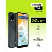 Straight Talk BLU View 5 Pro, 64GB, Gray - Prepaid Smartphone [Locked to Straight Talk]