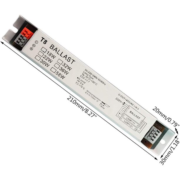 220-240V CA 2x36W Amplio voltaje T8 Balasto electrónico Balastos para lámparas fluorescentes