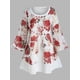 thumbnail image 1 of Más el tamaño de flor impresa blusa botón Capas Rosegal Blusas Tallas Grandes, 1 of 5