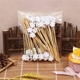 thumbnail image 4 of Christmas Wooden Cocktail Sticks, Disposable Fruit Picks, 50 Pack Festive Holiday Skewers for Parties and Events, Durable White Logs, 7.87 Inch, Ideal for Christmas, Weddings, Birthdays, 4 of 7