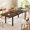 Brown, variant on Laisnet 63" Extendable Square Dining Table for 8, Kitchen Table with Metal Base, Black