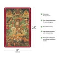 thumbnail image 2 of Tsangpa Karpo - Worldly Protector Deity - Vintage Tibetan Thangka Buddhist Painting - Tibet, 13th Century - 8 x 12 inch Vintage Metal Tin Sign, 2 of 4
