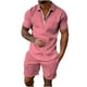 thumbnail image 1 of Conjuntos de Tops Para Hombre Conjuntos de Camisas Casuales Conjunto de Manga Corta Deportiva Con Cremallera de Cobertura Sólida Informal Odeerbi  ODB152032, 1 of 5