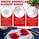 thumbnail image 3 of Juego de 8 servilleteros navideños plateados con forma de copo de nieve for mesas de comedor: decoración rústica for bodas, Navidad, Acción de Gracias y cenas festivas., 3 of 6