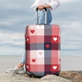 thumbnail image 4 of Wukai Heart Plaid Elastic Luggage Cover: Personalized Protection for Your Suitcase - Fits 19~29-inch, Washable & Durable Travel Companion-Medium, 4 of 8