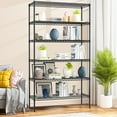 thumbnail image 2 of 6-Tier Wire Shelf 72" x 16" x 42" Metal Storage Shelves Adjustable Storage Racks NSF Wire Shelving Units for Basement Garage Kitchen,1500 lbs Capacity, Black, 2 of 10