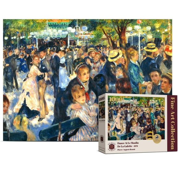 Antelope - Dance at le Moulin de la galette Artist Authorized - 1000 Pieces High Resolution, Matte Finish, Smooth Edging, No Dust classic Artistic Puzzle (Le Moulin De La galette)