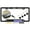 black, variant on Duty Honor Courage Thin Blue Line (Stripe) U.S. Flag - Domed Custom-Made Personalized Narrow (Thin) Top 4 Hole Metal Car License Plate Frame with Free caps - Black (Quantity: 1 Frame)