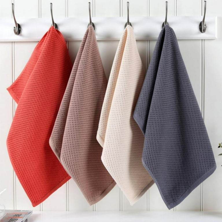 4Pcs/Set Cotton Waffle Weave Hand Towels, Super Water Absorbent for Bathroom  Sport 35 x 75CM 