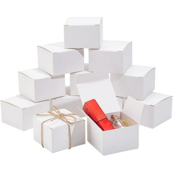 30pcs 30pcs White Gift Box Small Gift Boxes Mini Cardboard Box with Lid Paper Favor Box Treat Box Gift Wrap Boxes for Valentine Wedding Birthday Party 2.3x2.3x1.5 Inch