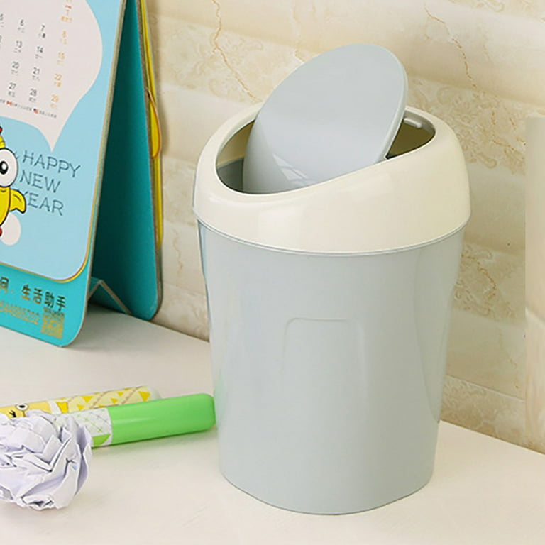 1pc Cute & Covered Home Office Mini Trash Can With Large Capacity, Elegant  For Bedside Bedroom Living Room Storage