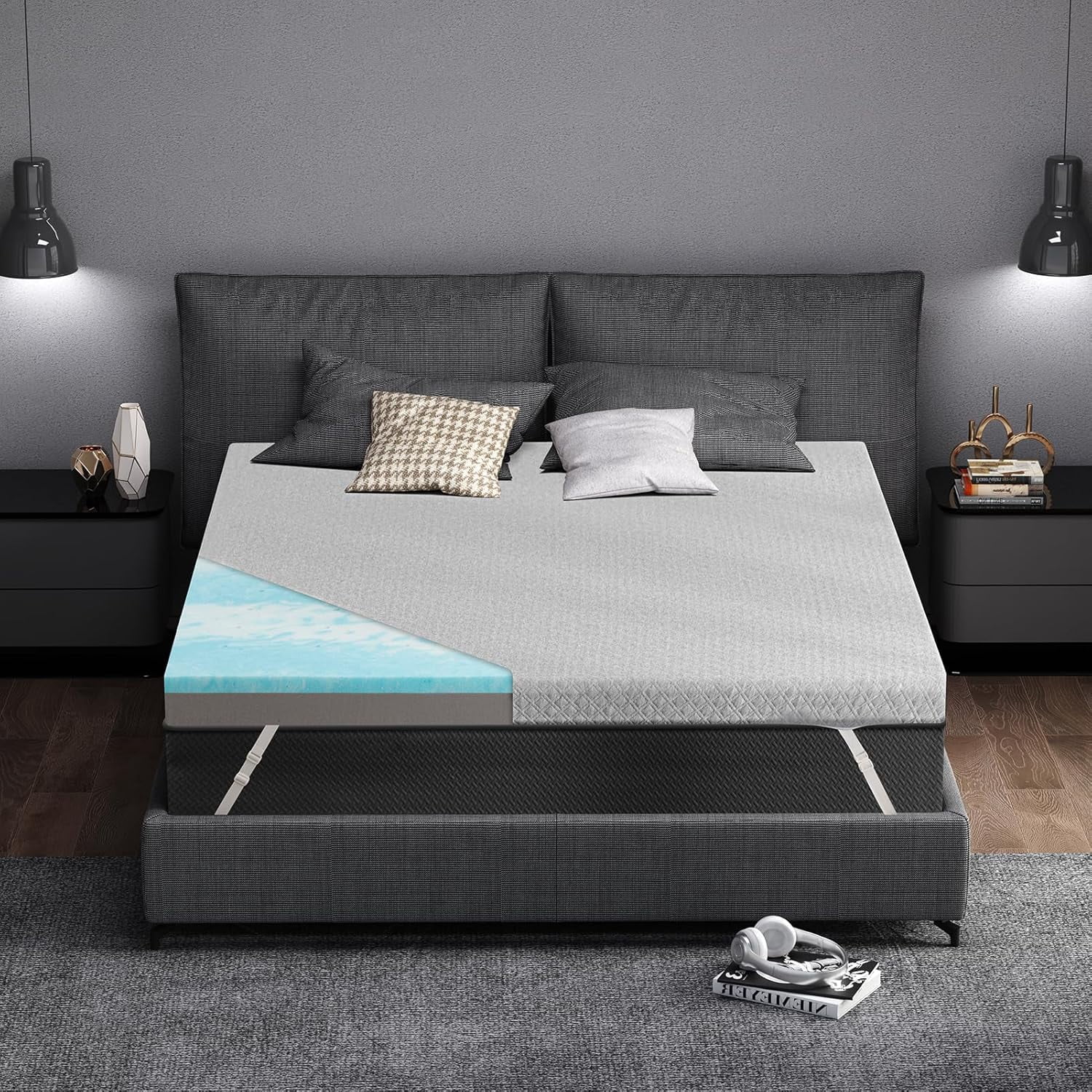 3-inch (approximately 7.6 cm) medium double bed, sturdy to super hard double-sided mattress for back pain relief, high-density memory foam mattress cover removable